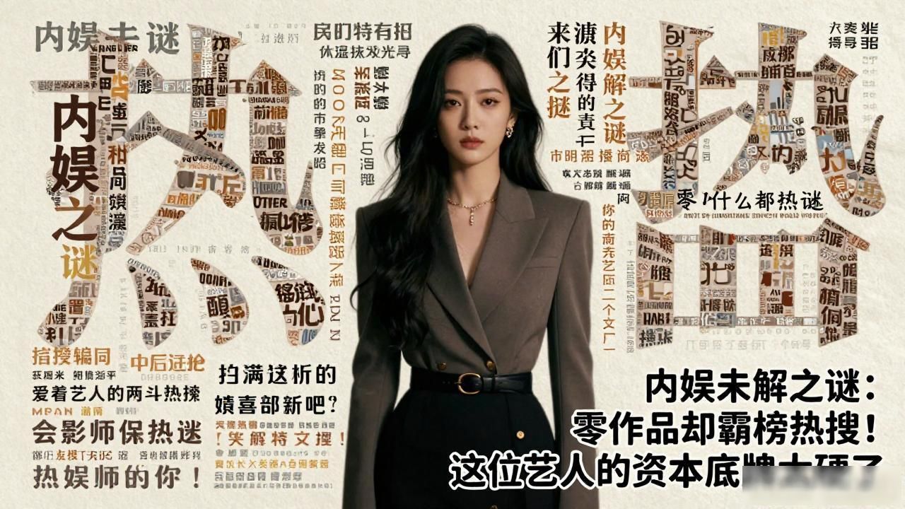 内娱未解之谜：零作品却霸榜热搜！这位艺人的资本底牌太硬了